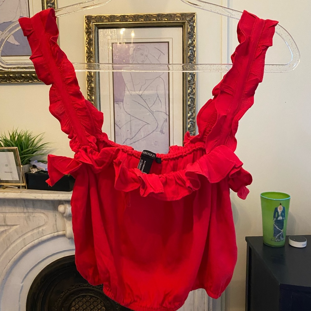Red Cropped Top